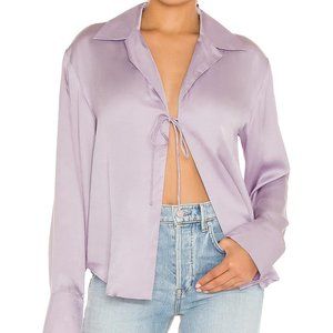 Song of Style Purple Satin Blouse